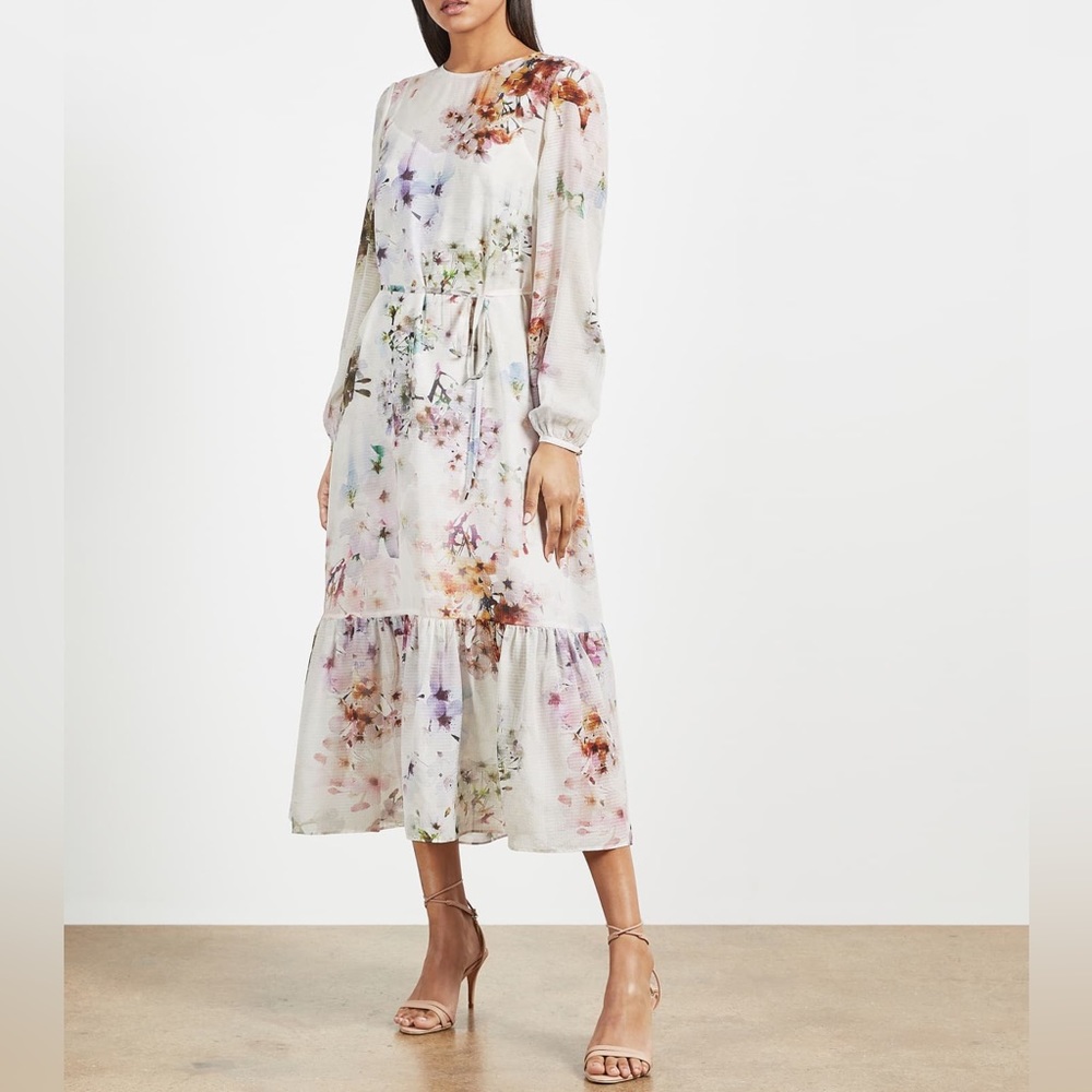 TED BAKER - NEW Vanilla Floral Long Sleeves dress